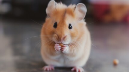 Hamster Eating a Seed