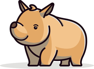Rhino Vector Cartoon BadgeRhino Vector Clipart Collection