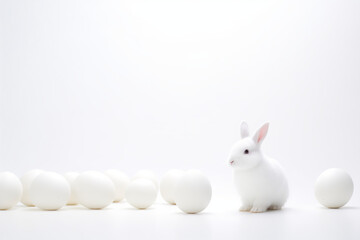 white rabbit on white