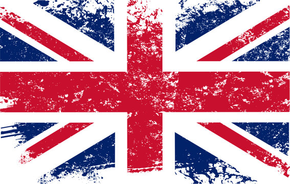 Great Britain flag, UK FLAG, grunge effect