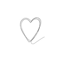 Heart One Line Drawing