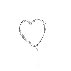 Heart One Line Drawing