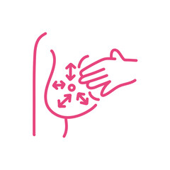 Obraz premium Hand drawn breast cancer prevention