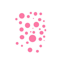 Big and Small Pink Polka Dots 