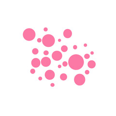 Big and Small Pink Polka Dots 