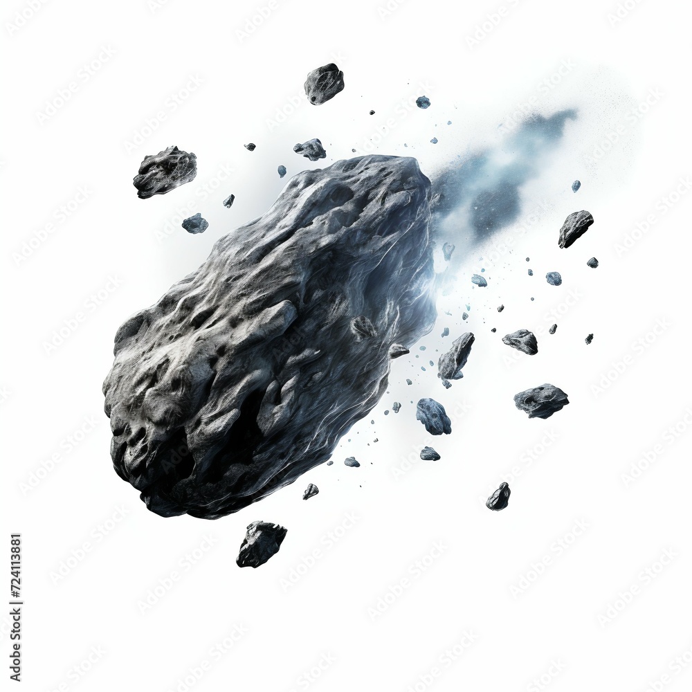 Poster cosmic comets traveling through space. generative ai