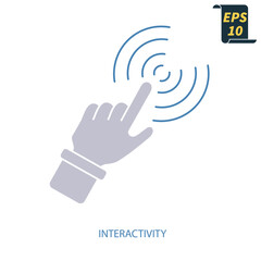 interactivity icons  symbol vector elements for infographic web