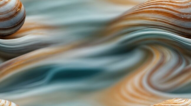 Lined moon sea shell natica lineata. Generative AI