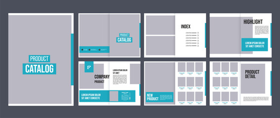 company product catalog brochure layout design, 12 page catalog portfolio with creative premium product list  
