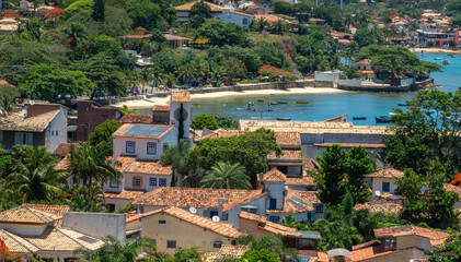Charming seaside villages mixing traditional architecture with luxury mansions, Buzios (Armação...