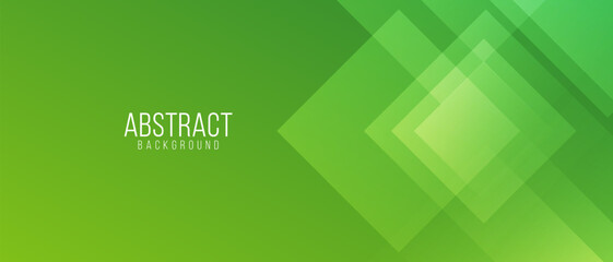 abstract green geometric banner background with square texture. vector illustration