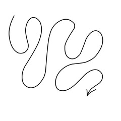 Hand Drawn Long Arrow Doodle 