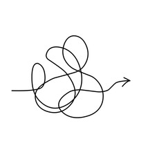 Hand Drawn Long Arrow Doodle 