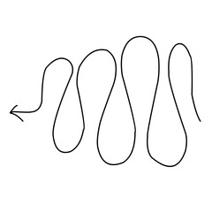 Hand Drawn Long Arrow Doodle 