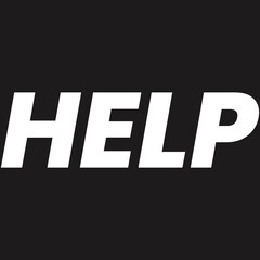 Help Text Sign Symbol Black and white colour