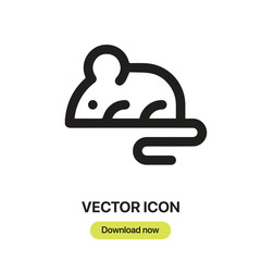 Mouse icon vector. Linear-style sign for mobile concept and web design. Mouse symbol illustration. Pixel vector graphics - Vector.	
