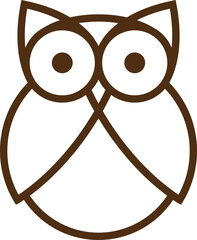 Cute bird symbol. Animal cartoon mascot. Wildlife. Owl vector sign. Owl icon.
