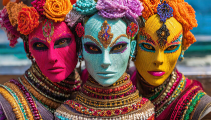 Obraz premium Mannequins made from yarn