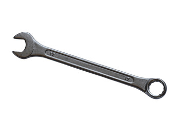 A combination spanner isolated on the transparent background