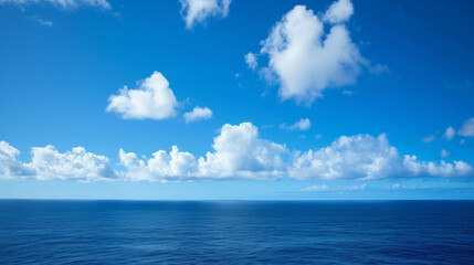 Naklejka na ściany i meble blue sky ocean, generative ai
