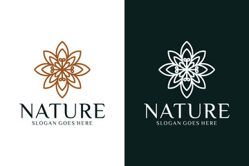 floral logo design inspiration luxury feminine and botanical floral ornaments, logo suitable for spa salons, beauty boutiques hair skin and cosmetics, companies.