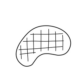 Hand Drawn Beef Steak Doodle