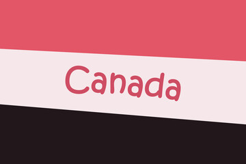 Canada. Vector flat and minimalistic illustration. With national symbols

