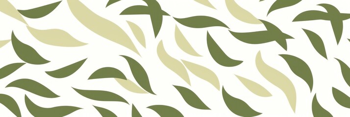 olive cool minimalistic pattern burnt olive over ivory background  - obrazy, fototapety, plakaty