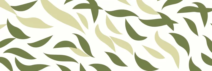 Foto op Plexiglas olive cool minimalistic pattern burnt olive over ivory background  © GalleryGlider