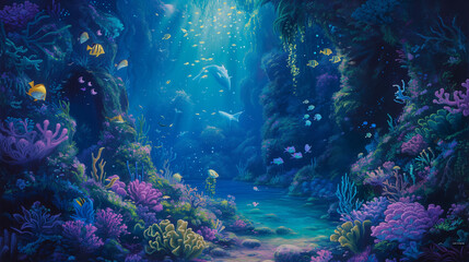 Naklejka na ściany i meble Enchanted Mermaids Cove