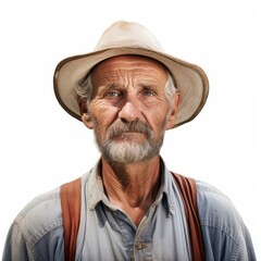 portrait of a senior man , cowboy, farmer