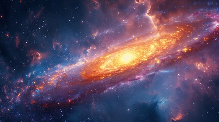 Fototapeta premium a Galaxy, a colorful fantasy realism style