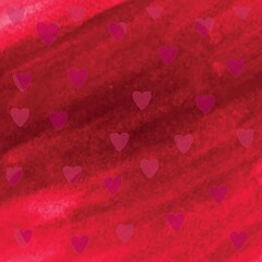 red background with red heart 