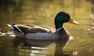 Duck in the water
