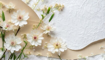 Spring flowers background, empty space for your design or text