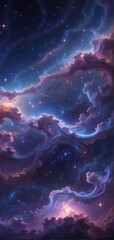  Design a backdrop inspired by the purple universe sky