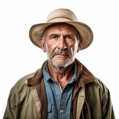old man with hat , farmer, cowboy