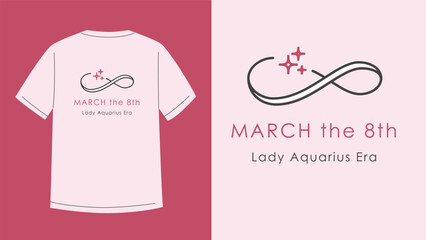 8 March Female T-Shirt Design Template