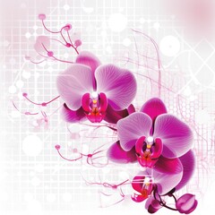 orchid smooth background with some light grey infrastructure symbols and connections technology background 