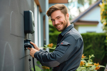 Eco-Friendly Home: Electric Car Charger Installation in Progress