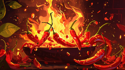 Fiery Chili Feast cartoon