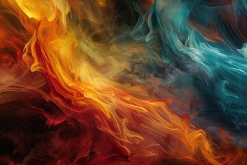 Capture the essence of each zodiac sign's element (fire, earth, air, water) through abstract art. 