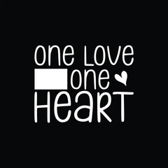 One love one heart svg design