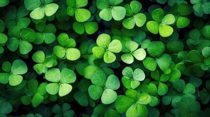 clover leaves texture background. Generative ai