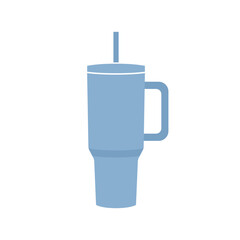 Water Bottle Mug, Water Bottle Vector, Trendy Bottle, Coffee Mug, Travels Mug, Water Bottle Handle, Bottle Icon, Bottle Vector Illustration