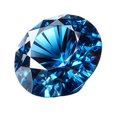 Fototapeta premium Backgroundless blue sapphire
