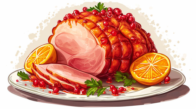 Honey Glazed Ham cartoon