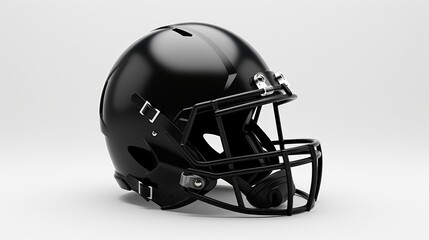 Fototapeta premium American football black helmet. Neural network AI generated art