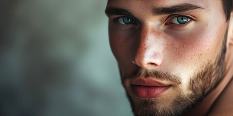 Obraz premium Close up shot of a good looking guy