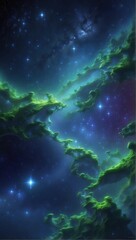 Naklejka premium Design a backdrop inspired by the green universe sky